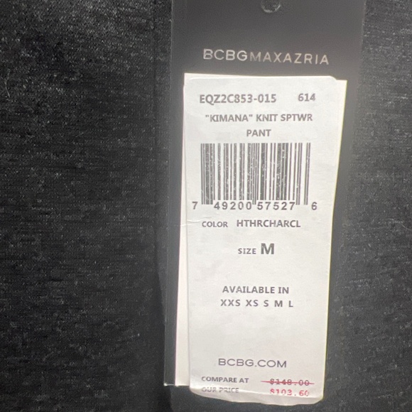 BCBG Maxazaria Leggings Pants Kimana M NWT - Picture 4 of 5